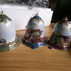 2001 heirloom porcelain ornaments Bradford exchange